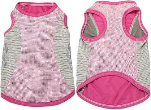 Cooling Vest for Dogs Pet Cooler Jackets Breathable Mesh Summer Reflective Light Weight Shirt for Small Medium Large DogsPink,M