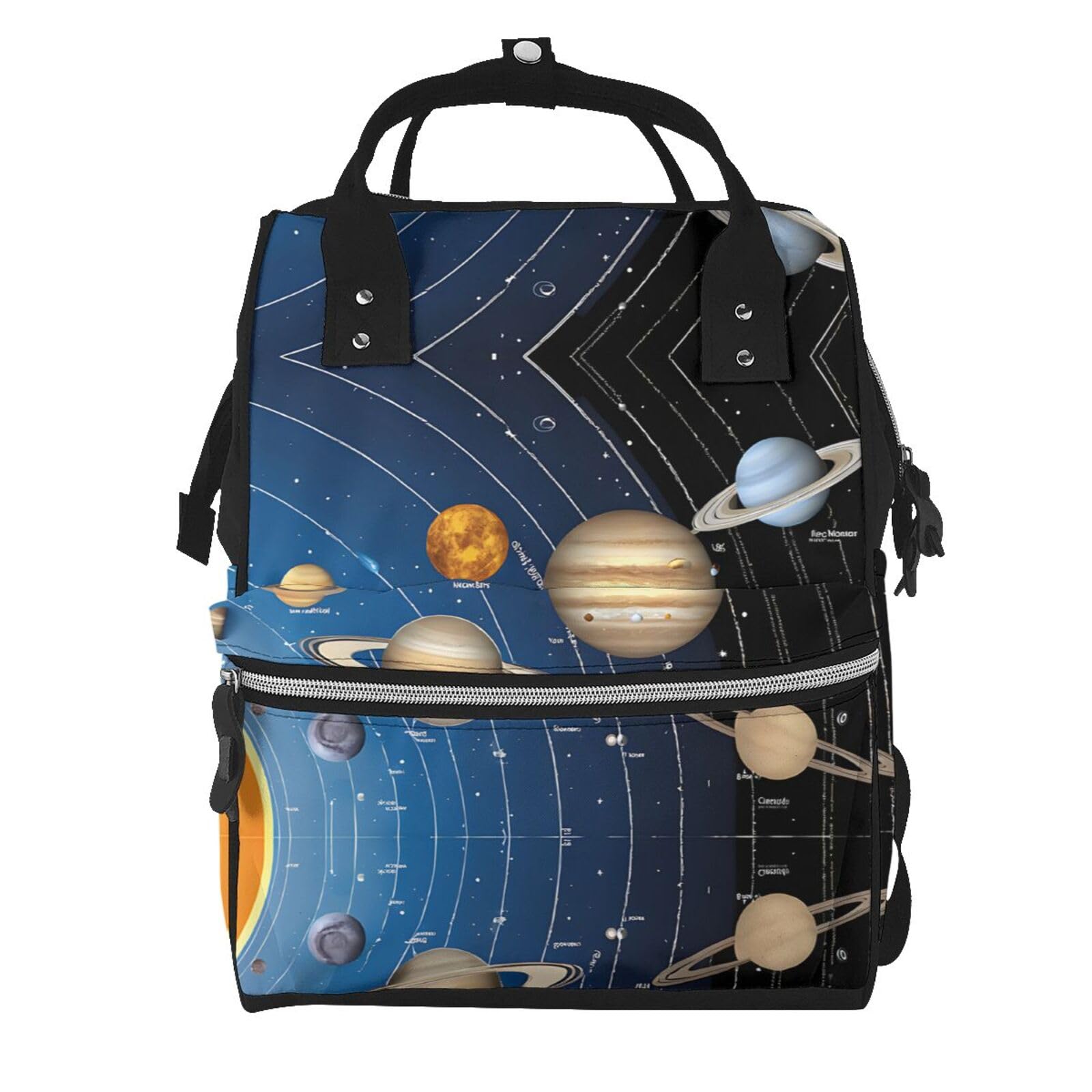 Wickeltasche, Rucksack mit Pflanzenmotiv und Sonnenblumen-Motiv, für Reisen, Wandern, Outdoor-Rucksack
