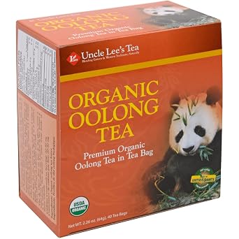 Uncle Lee's Organic Oolong Tea Bags, 40 Count Antioxidant-Rich, Antioxidant-Rich, Smooth & Balanced