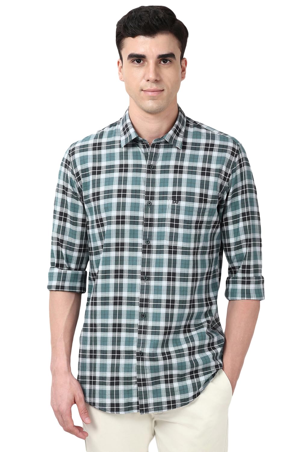 peter england Slim Fit Checkered Shirt for Men – Full Sleeves | Cotton | Smart & Stylish-picture-32