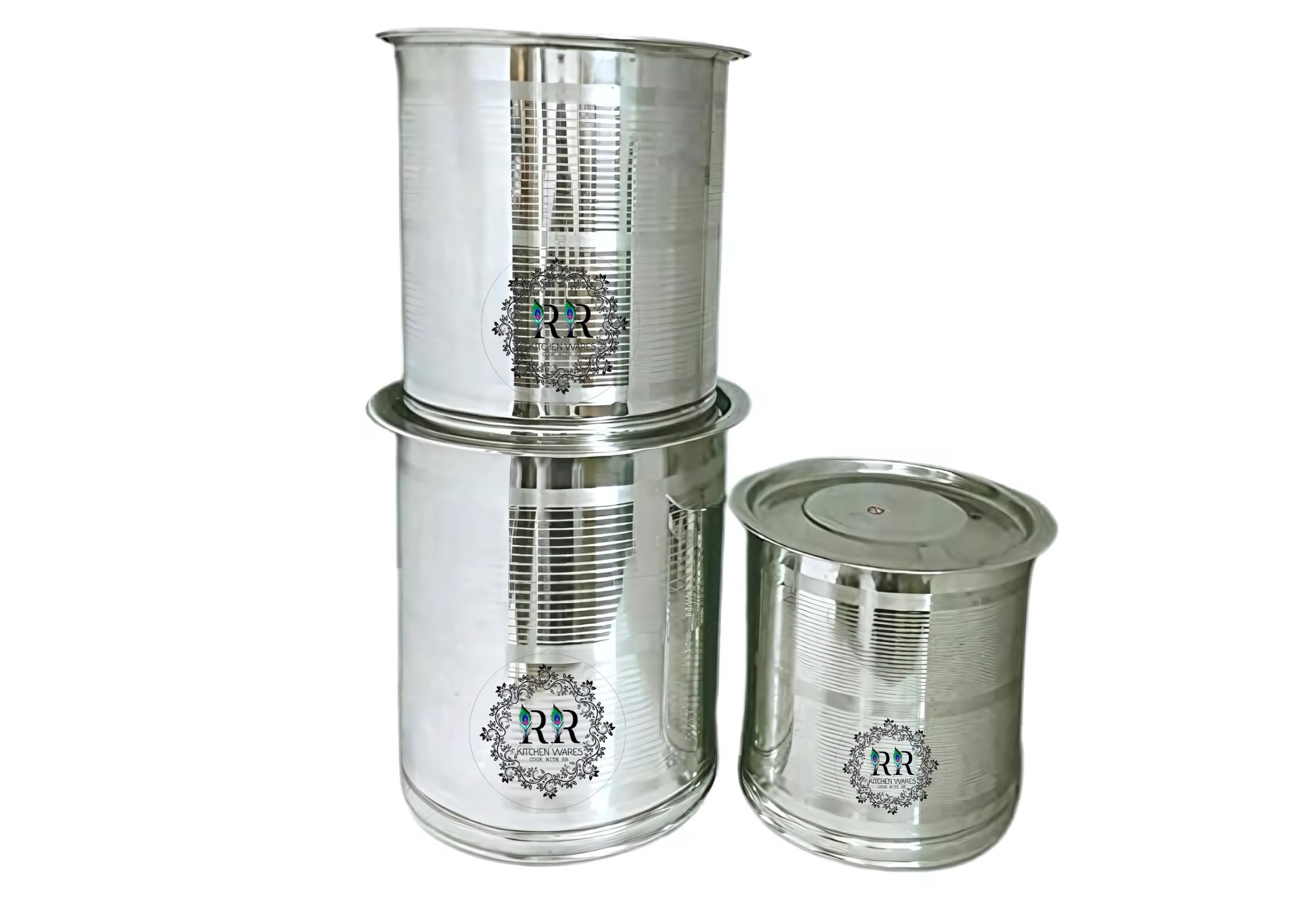 RR KITCHENWARES™ Rajlaxmi Stainless Steel Box, Kothi, pawali,Canister,Tanki - 15 kg, 20 kg, 25 kg, 3 Pieces 1