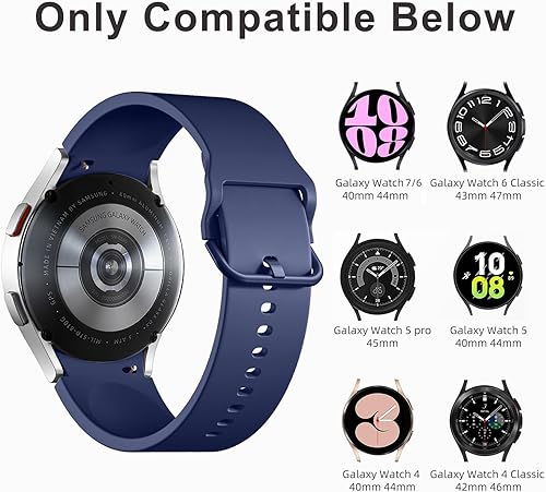 Miniatura 4 de Lerobo Paquete de 5 correas compatibles con Galaxy Watch 7 6 5 4 Band 1.575 in 1.732 inGalaxy Watch 6 4 Classic Band 1.693 in 1.850 in 1.811 in