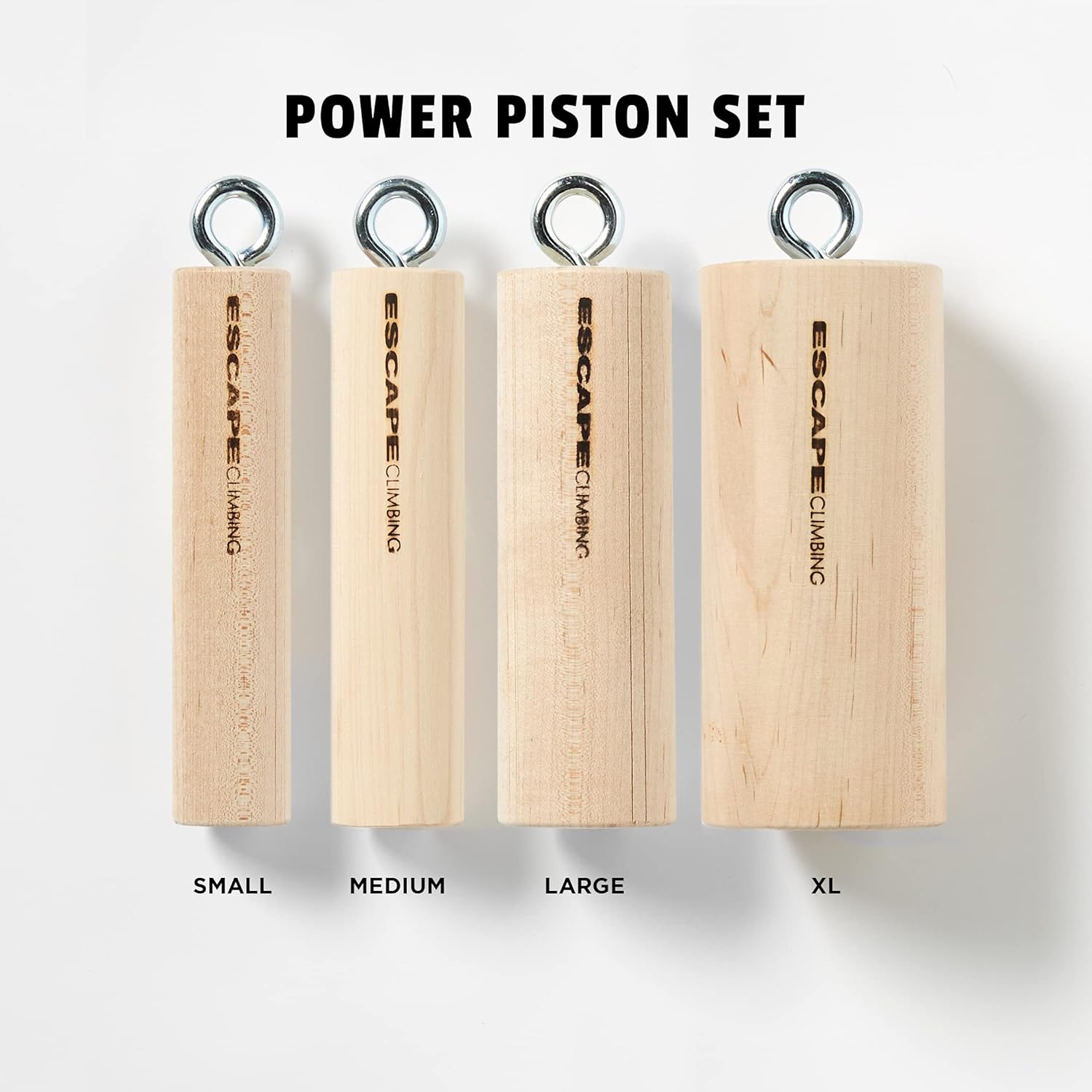 Escape Climbing Power Piston | Premium Wood Training Tool for Grip Strength | Full Upper Body and Core Workout | Rock Climbing | Bouldering | Two Pack : Sports & Outdoors