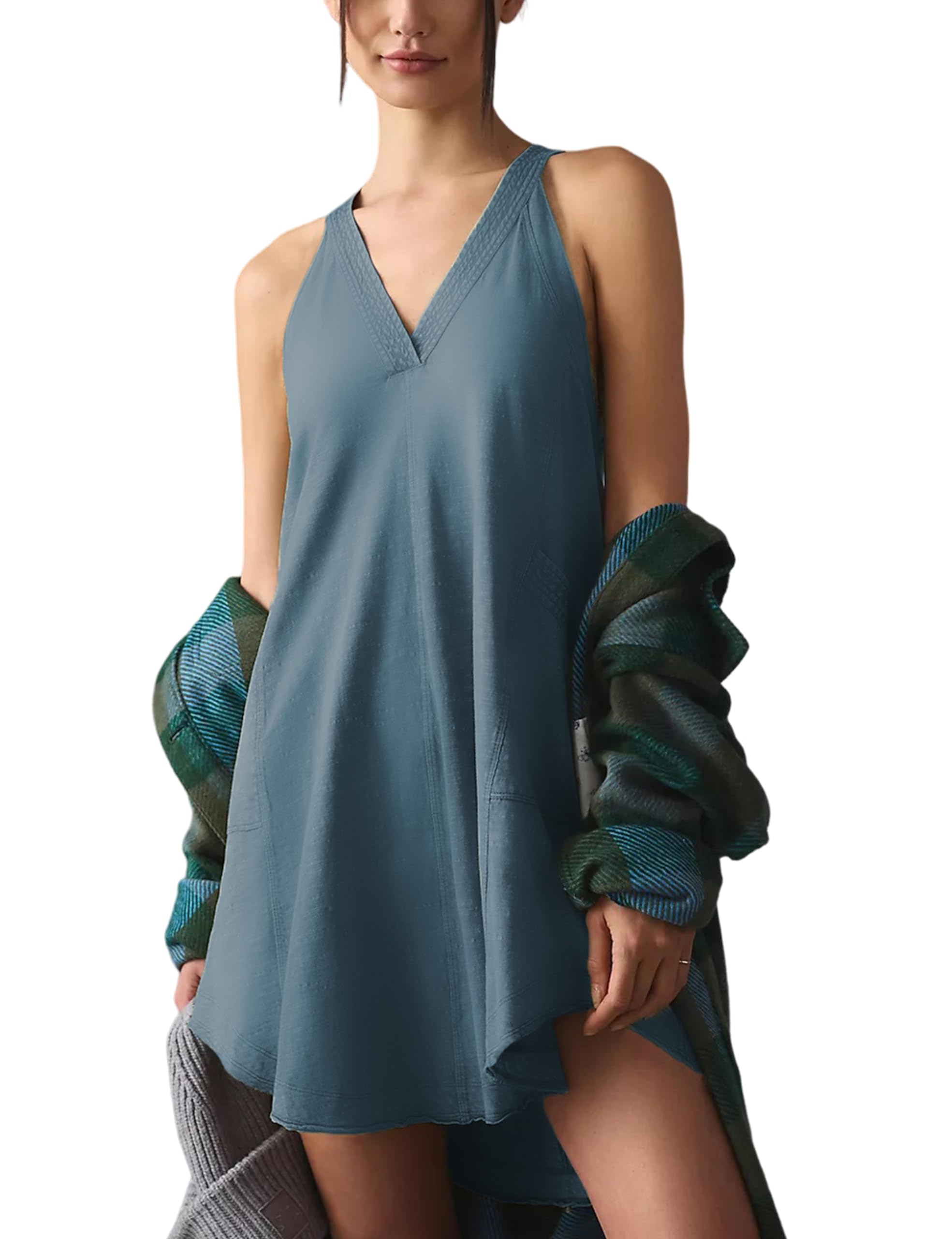 Lentta Women's V-Neck Mini Dress 