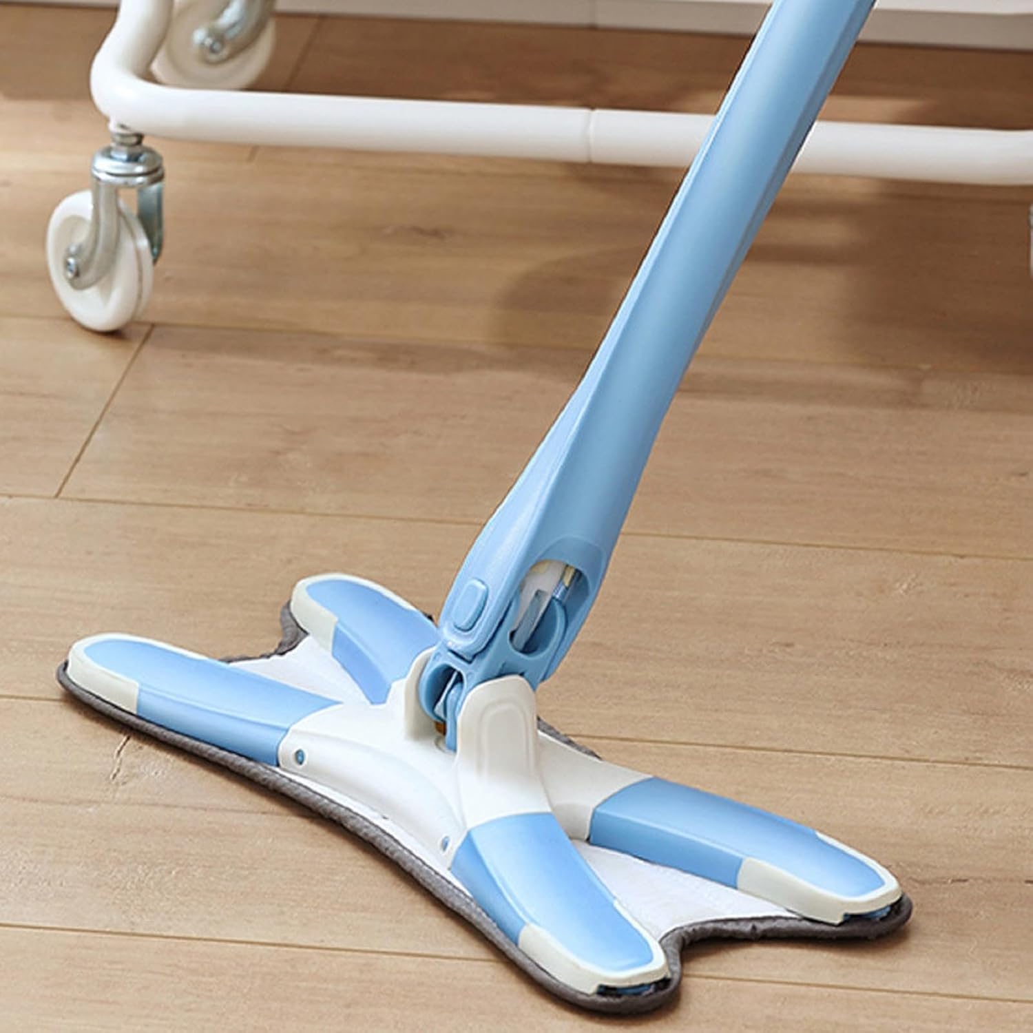 機能モップ、X型ハンズフリーフラットモップ家庭用モップタイル床木製