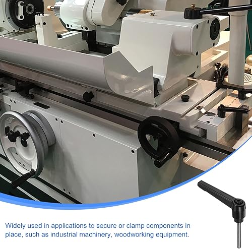 Miniatura 50 de uxcell 2 manijas de palanca de sujeción, M8 x 1.181 in 304 de acero inoxidable roscado macho, asas ajustables de bloqueo de trinquete de liberación