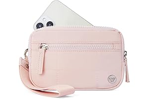 Travel-Smart Nylon Quilted Wristlet Wallet for Women