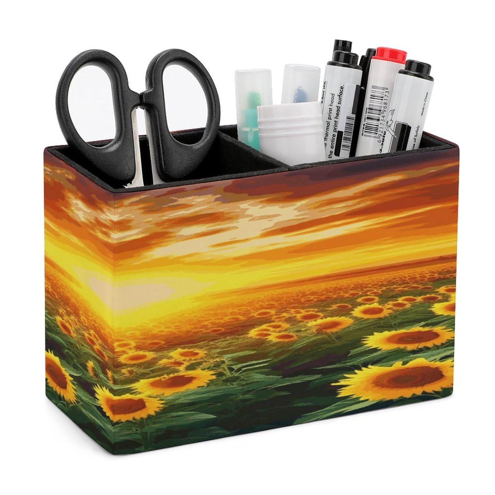 Porte-stylos en cuir pour crayons et pinceaux afin de trier son bureau