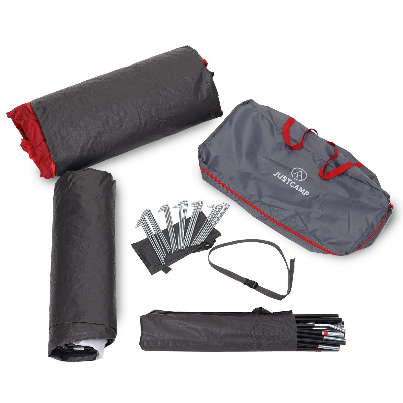JUSTCAMP Atlanta 3, 5, 7 Personas, Tienda de Camping Familiar, Tienda Tunel, toldo y Piso