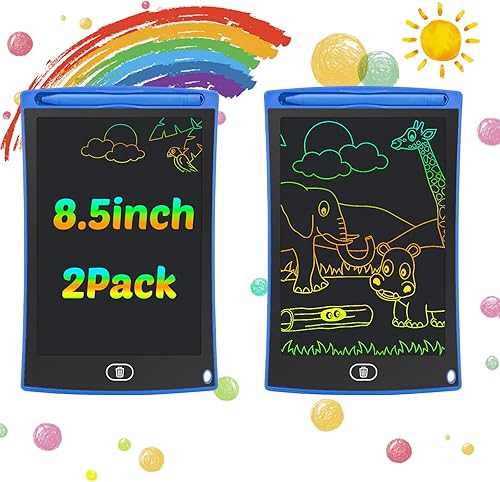 Paquete de 2 tabletas de escritura LCD para niños pequeños, tablero de dibujo electrónico borrable para adultos, juguetes preescolares de