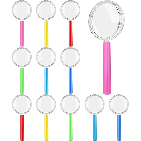 Aodaer 12-Pack Kids' Magnifying Glasses: Get Up Close with the World!