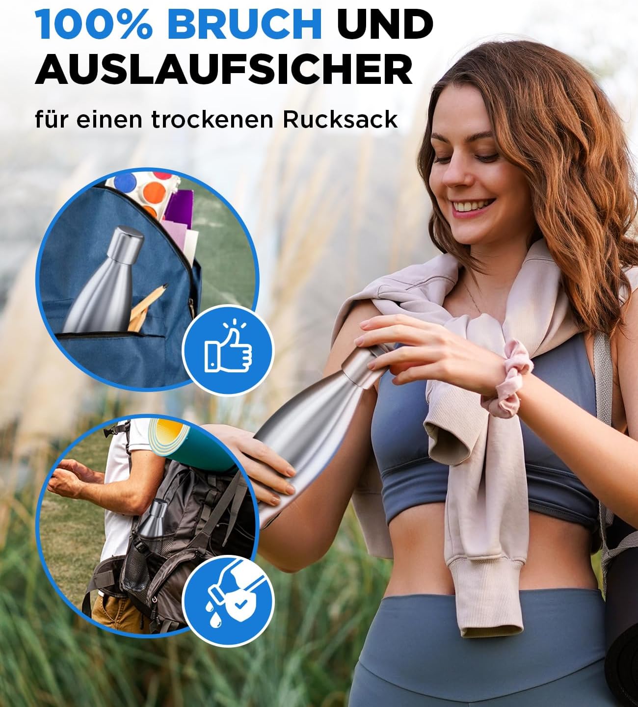 Soda Stream Bottle 30oz Stainless Steel Water Bottle Replacement for Sodastream Crystal - Leak-Proof Dishwasher Safe Plastic Free Metal Sodastream Bottles - Image 5