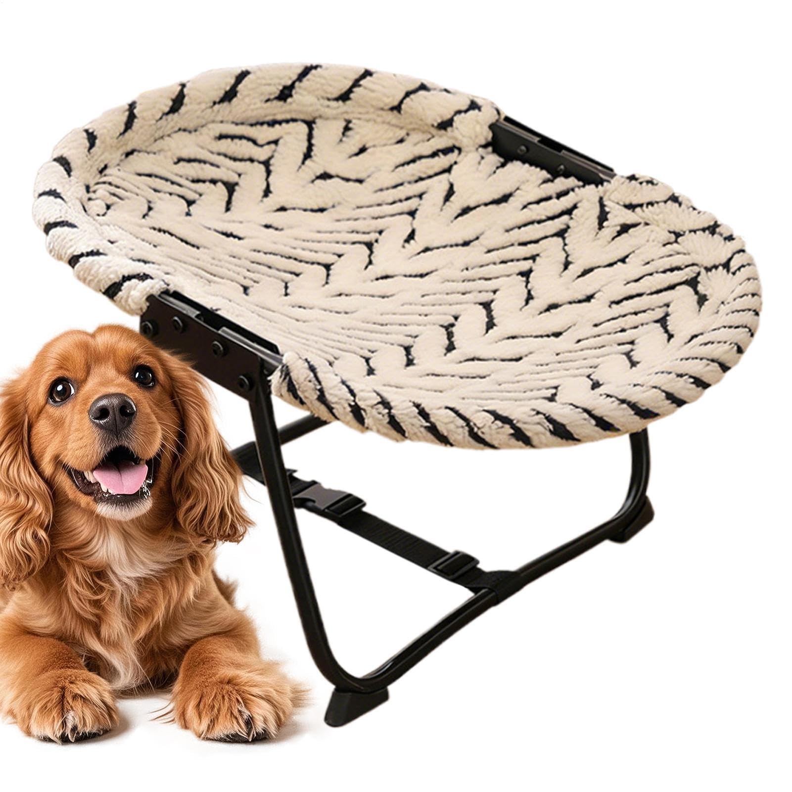 Raised Dog Bed | Portable Foldable Non Slip Cot Hammock,22.44 x 16.14 x 10.23Inch Dog Bed Outdoor - for Pets Kitten Puppy Sleep Rest Camping Outside Travel