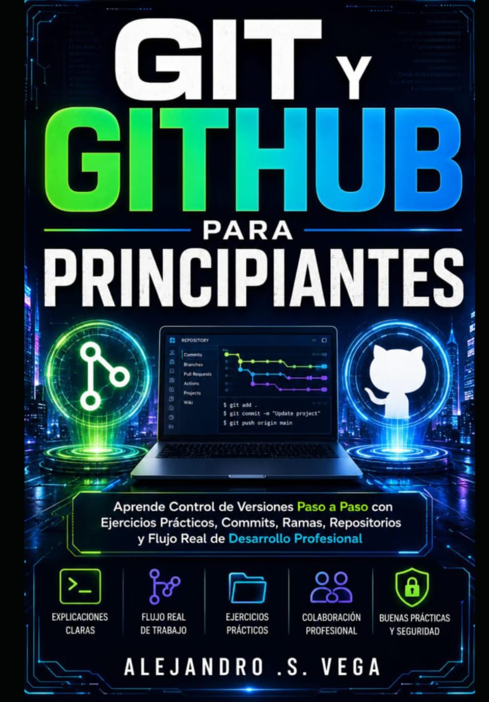Git y GitHub para Principiantes: Aprende Control de Versiones Paso a Paso con Ejercicios Prácticos, Commits, Ramas, Repositorios y Flujo Real de Desarrollo Profesional