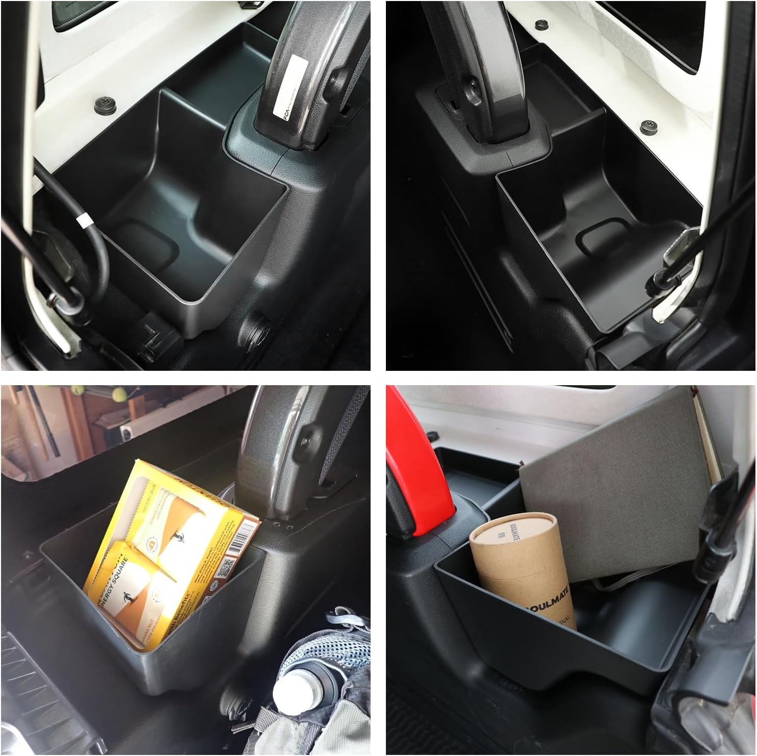 x xotic tech Wheel Well Storage Bin Rear Trunk Organizer Cargo Tray Compatible with Jeep Wrangler JL JLU 4 Door 2018-2023 Interior Accessories, Driver/Passenger Side Black 2Pcs
