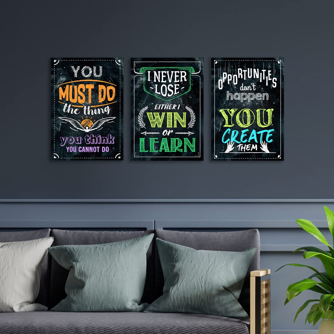 Set di poster motivazionali, 10 pezzi, citazioni ispiratrici da parete, decorazione da parete, decorazione in classe, detti di parole positive, stampe mentali di crescita, ufficio casa o aula