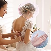 Vista 5 de Flutesan 3 piezas de protector de maquillaje que protege el cabello y el maquillaje, de nailon, ligera, aireada, para maquillaje, capucha