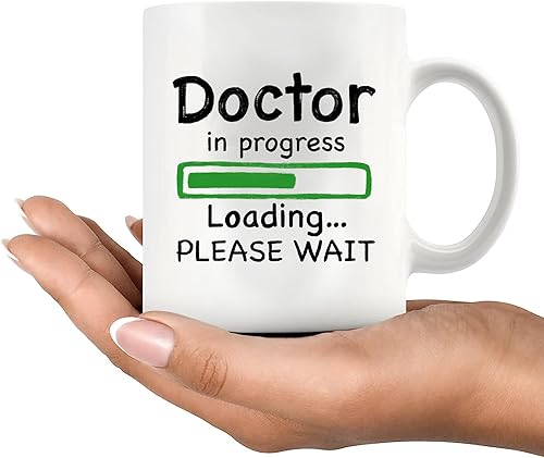 Miniatura 8 de Taza de carga de Doctor en progreso, divertida taza de doctor en progreso, regalo de graduación para estudiantes de doctorado de medicina, taza de