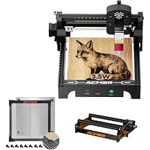 ACMER Laser Engraver S1 3.5W,M3 Laser Rotary Roller and E300 Honeycomb Laser Bed