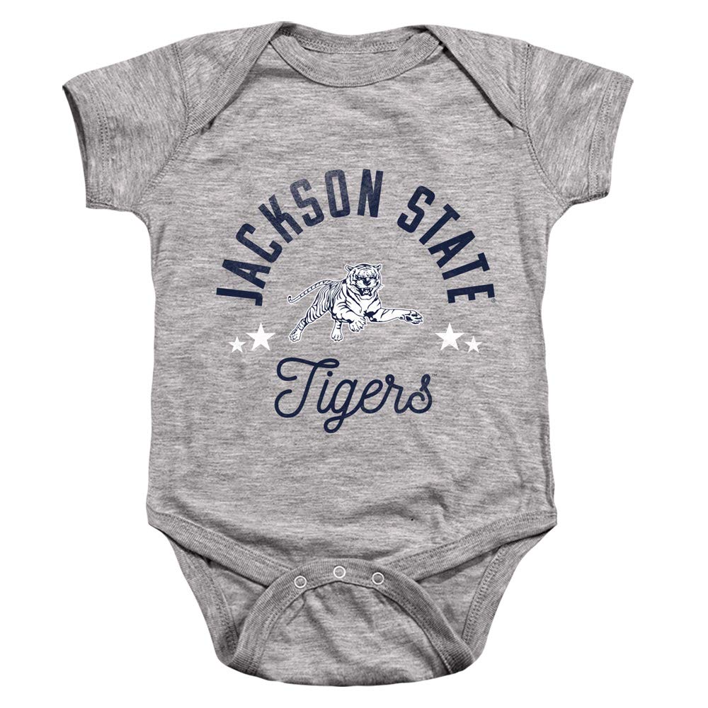 Jackson State University Official Tigers Unisex Infant Snap Suit for Baby, Athletic Heather, Large (18 Months)