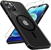 Vista 123 de TAURI Funda magnética 5 en 1 diseñada para iPhone 14 para iPhone 13, [compatible con MagSafe] con 2 protectores de pantalla + 2 protectores de lente
