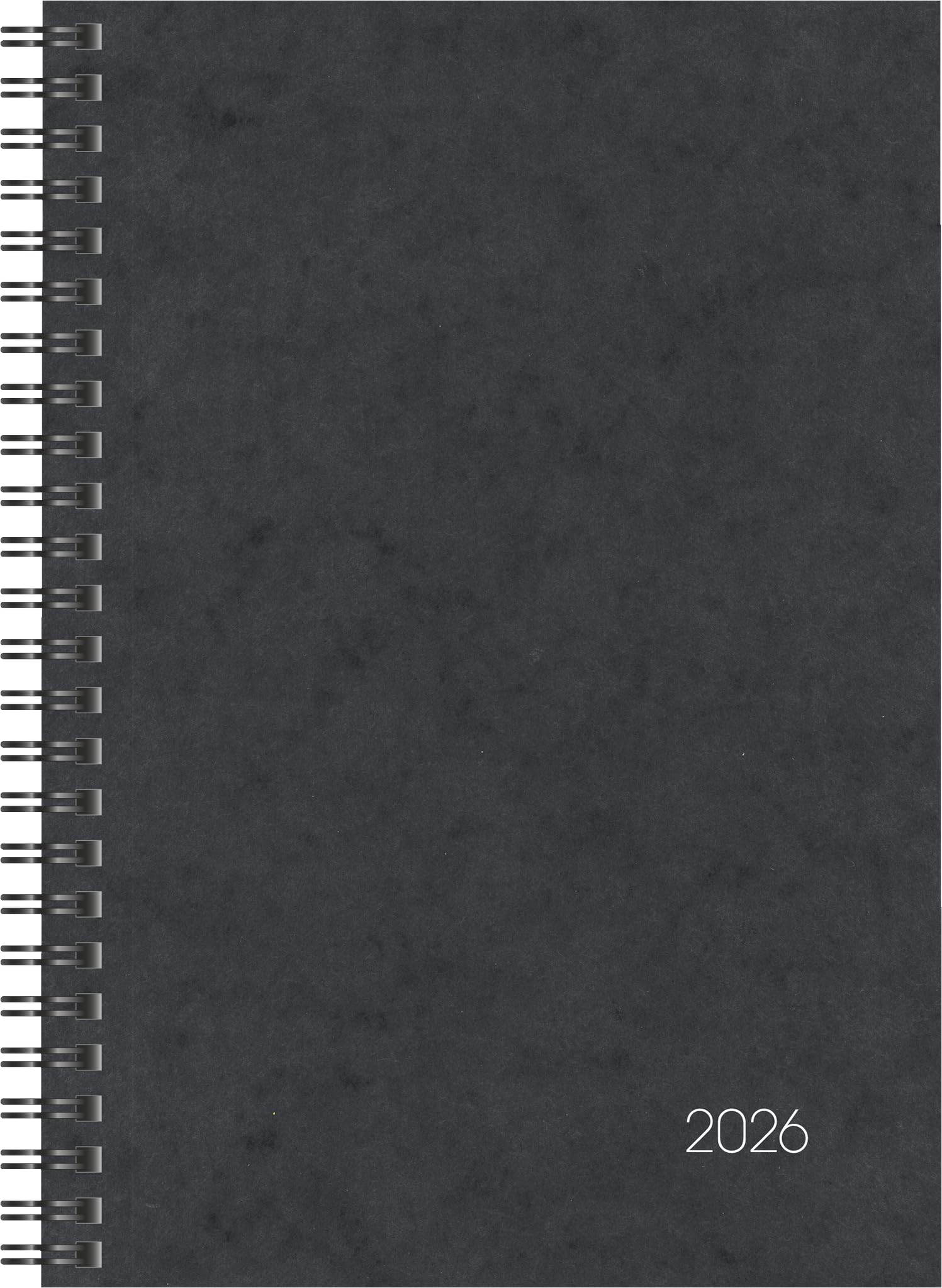 BRUNNEN Book Calendar Model 796 2026 | A5, Cardboard, Black