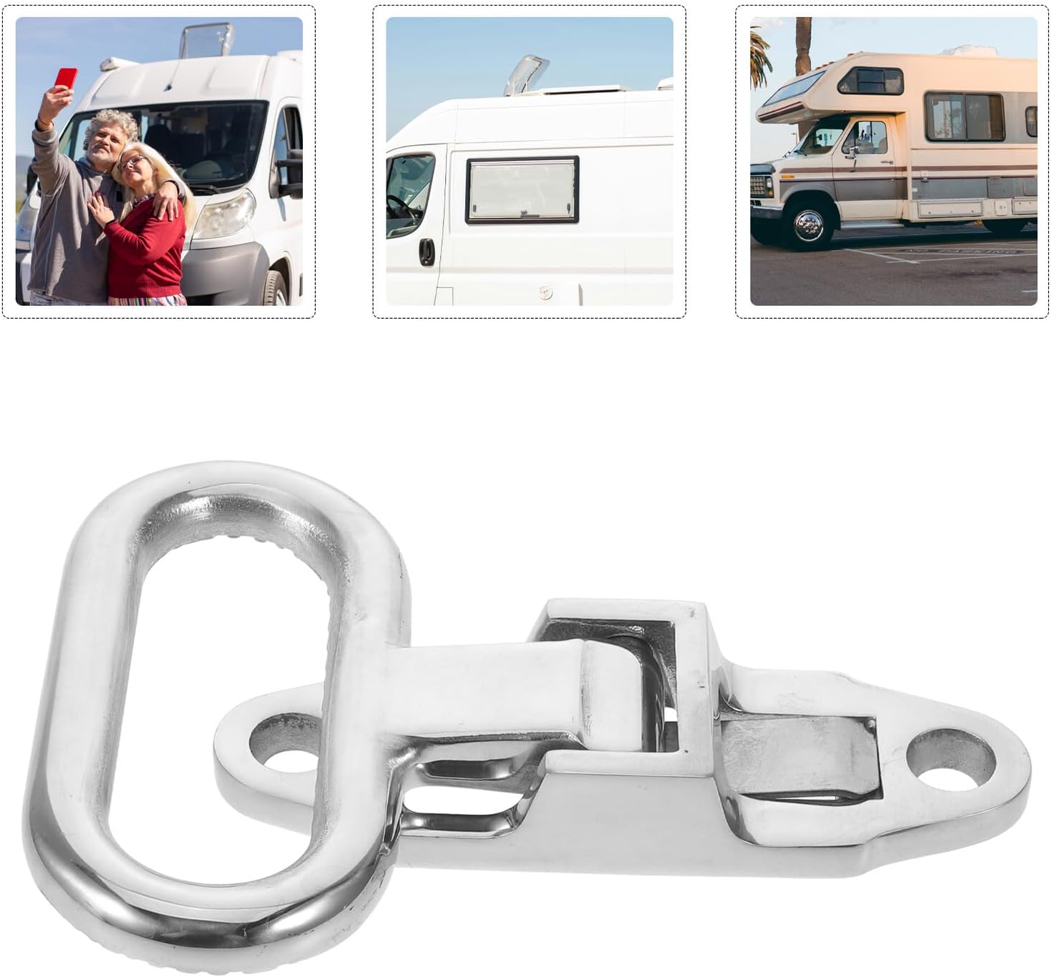 Heavy Duty Stainless Steel Folding Rv Step with Anti-Slip Surface, Large Caravan Step Ladder for Camper Trailers and Recreational Vehicles Exterior
