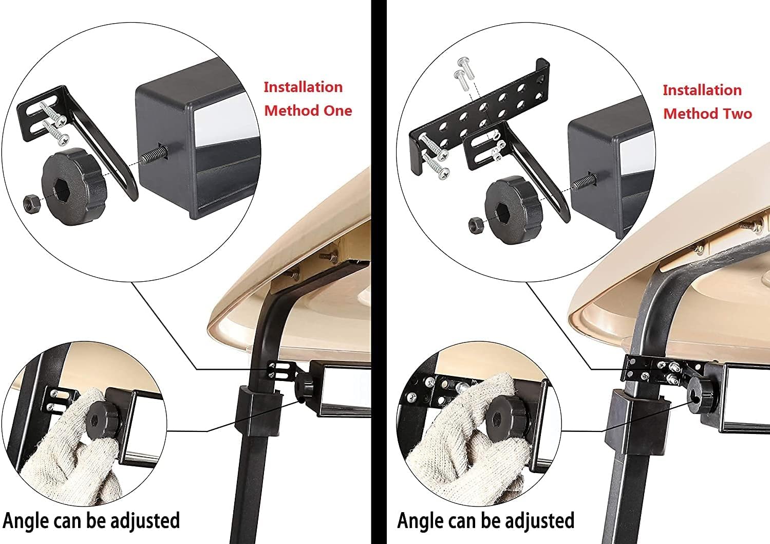 10L0L Golf Cart 5 Panel Mirror Long Rear View Mirror Universal fit EZGO,Club Car and Yamaha, Eliminate Blind Spots Also fit SUV ATV Van Trucks (35.8" L)