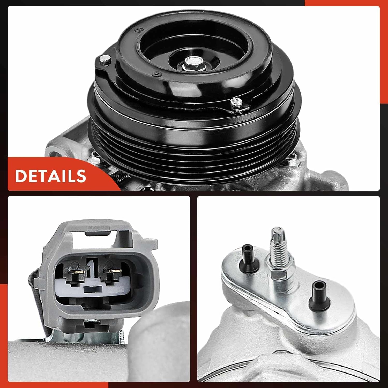 A-Premium Air Conditioner AC Compressor with Clutch Compatible with Ram ProMaster 1500 2014-2017, ProMaster 2500 2014-2018, ProMaster 3500 2014-2018, 3.0L