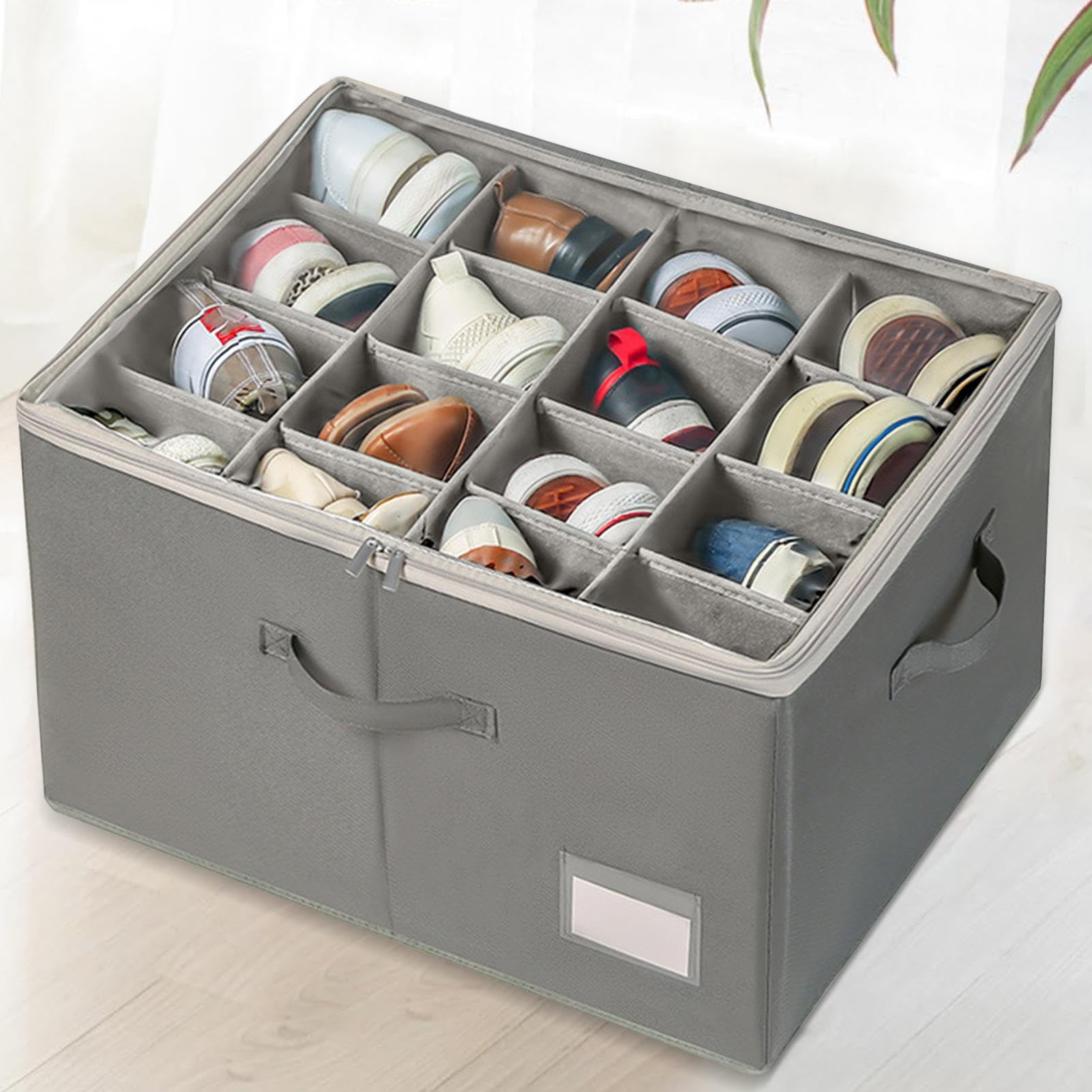 Conservazione del | Scarpiera | Scarpiera | Scarpiera pieghevole | regolabile, soluzione per riporre scarpe, contenitori con coperchio trasparente, organizzatore