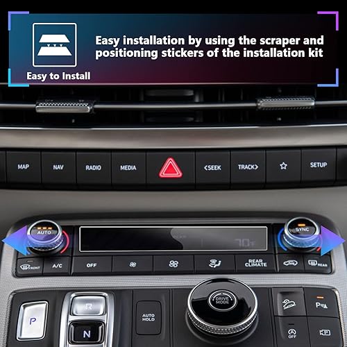 Miniatura 2 de SXCY Protector de pantalla de aire acondicionado 2023 2024 Palisade 2023 2024 Palisade 2023 2024 Palisade - Protector de pantalla táctil para aire