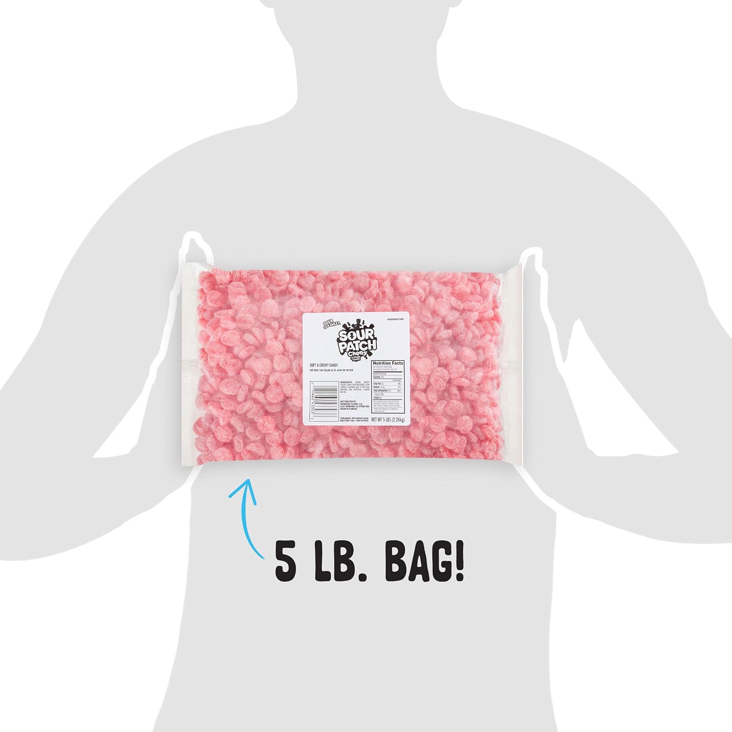 SOUR PATCH KIDS Cherry Soft & Chewy Candy, 5 lb
