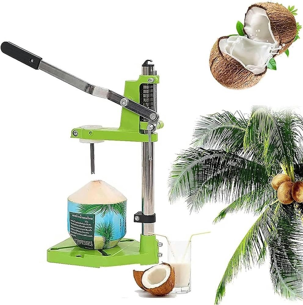 Manual Coconut Hole Opening Machine, Manual Coconut Opener, Automatic Portable Coconut Opener Fruit Shop Coconut Shell Opener Tool for Young/Tender Coconut Fruit Shop