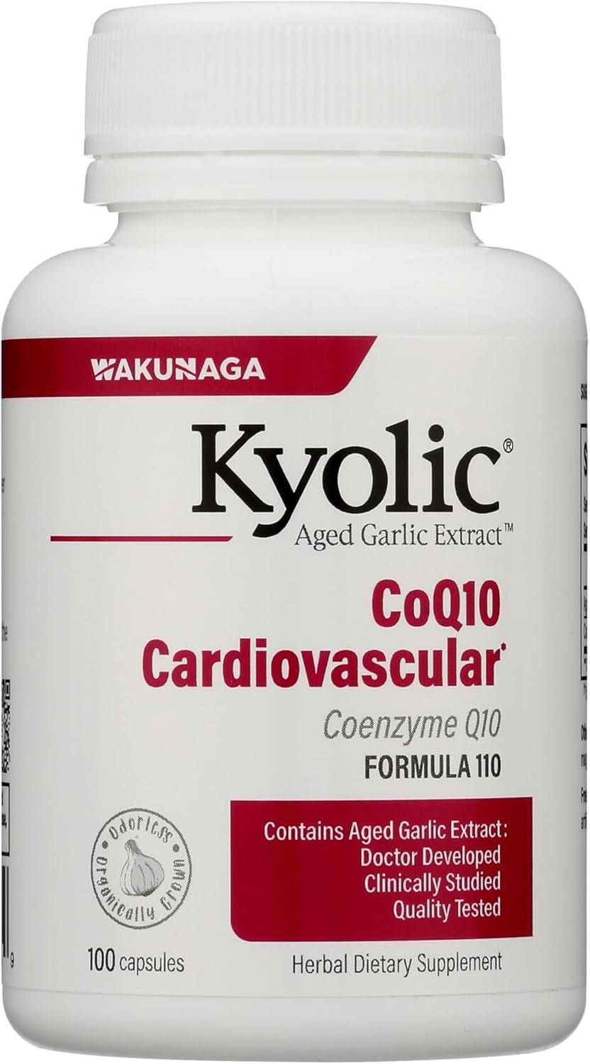 Kyolic Aged Garlic Extract Formula 110, CoQ10 Cardiovascular*, 100 Capsules