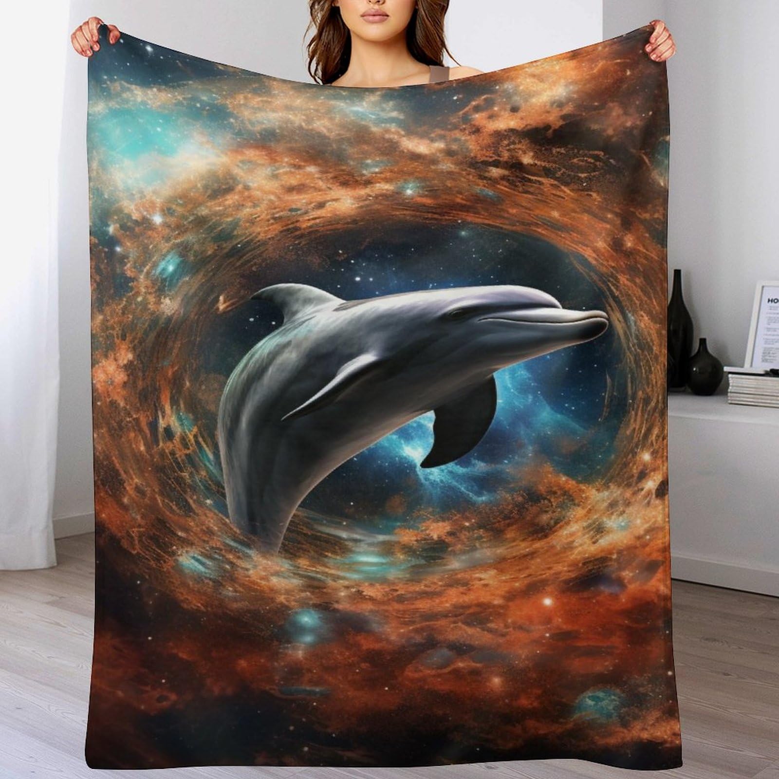 Couverture de salon Dauphin flannel pour vos soirées canapé