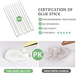 Full Size Hot Glue Gun, 150 Watts with 6 Copper Nozzles Temperature Adjustable Craft Repair Tool Professional Melting Glue Gun DIY Thermo Tool Include 5Pcs Highly Viscous Glue Sticks Luxury Set