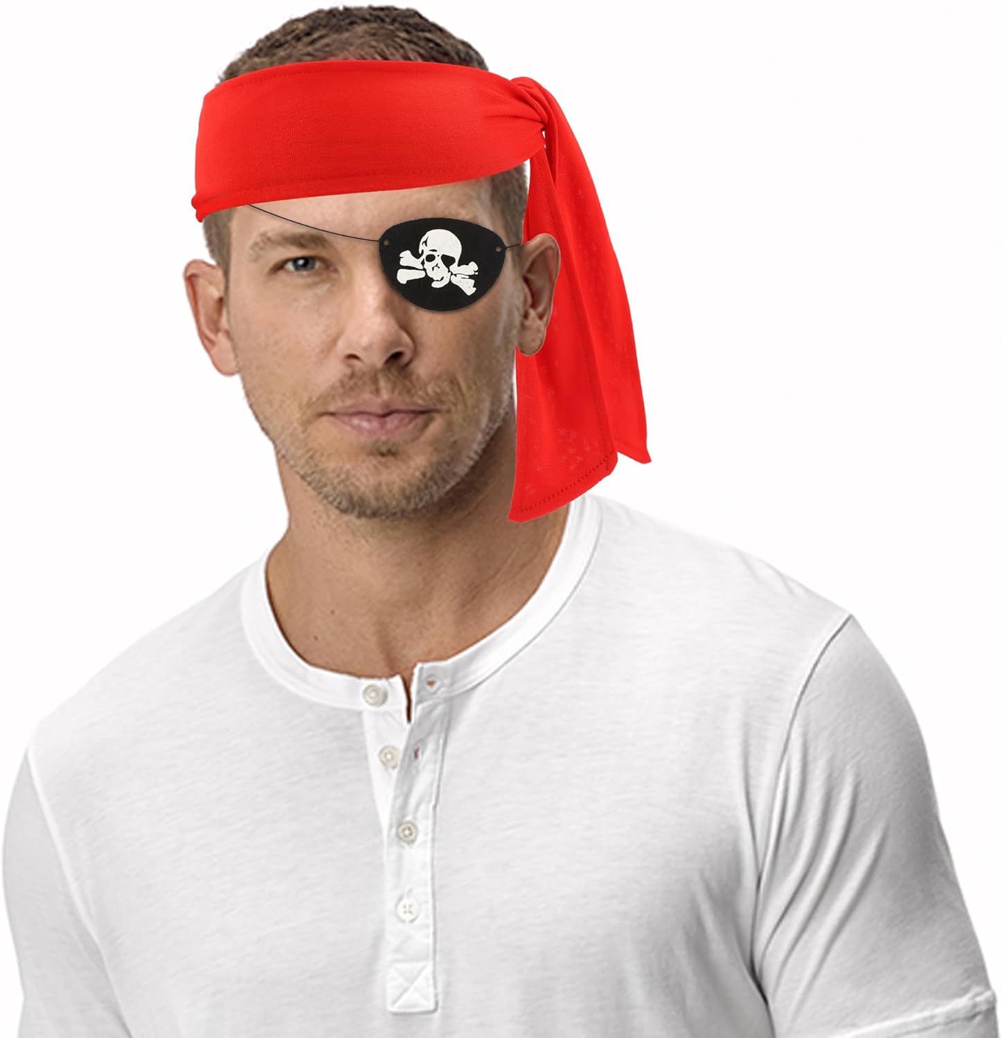 Chanaco 12Pcs Pirate Accessories Costume Women Pirate Bandana Supplies for Men Eye Patches and Headband Outfit Party Favors for Cosplayer - Image 3