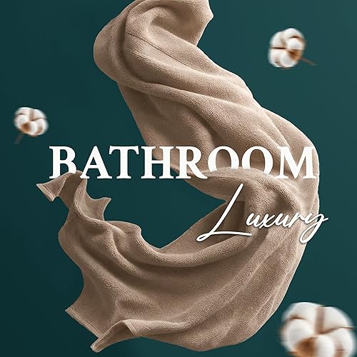 Miniatura 3 de Toallas de baño de lujo extra grandes y esponjosas, juego de 4 toallas de hotel de lujo para baño, hechas de suave algodón turco superior, gruesas,