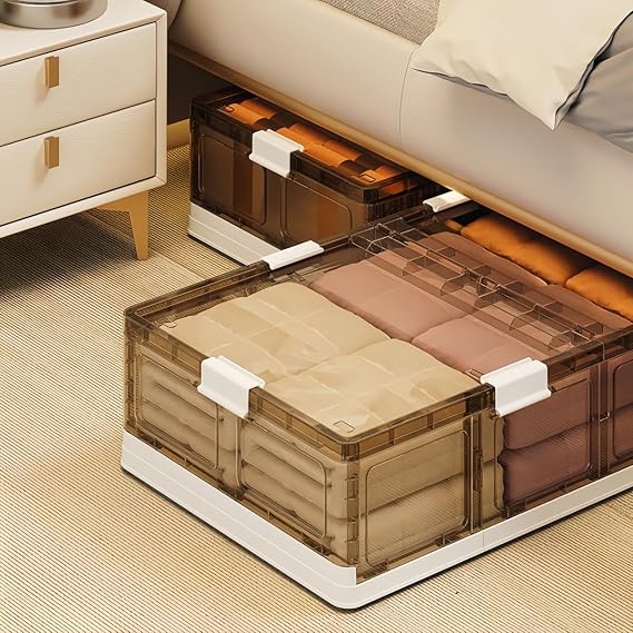 Under Bed Storage Case, Under Bed Storage Box, Clothes Case, Container, Box, Under Bed Storage, Foldable, Stackable, With Wheels, Large Capacity, Toys, Clothes, Documents, Bags, Books