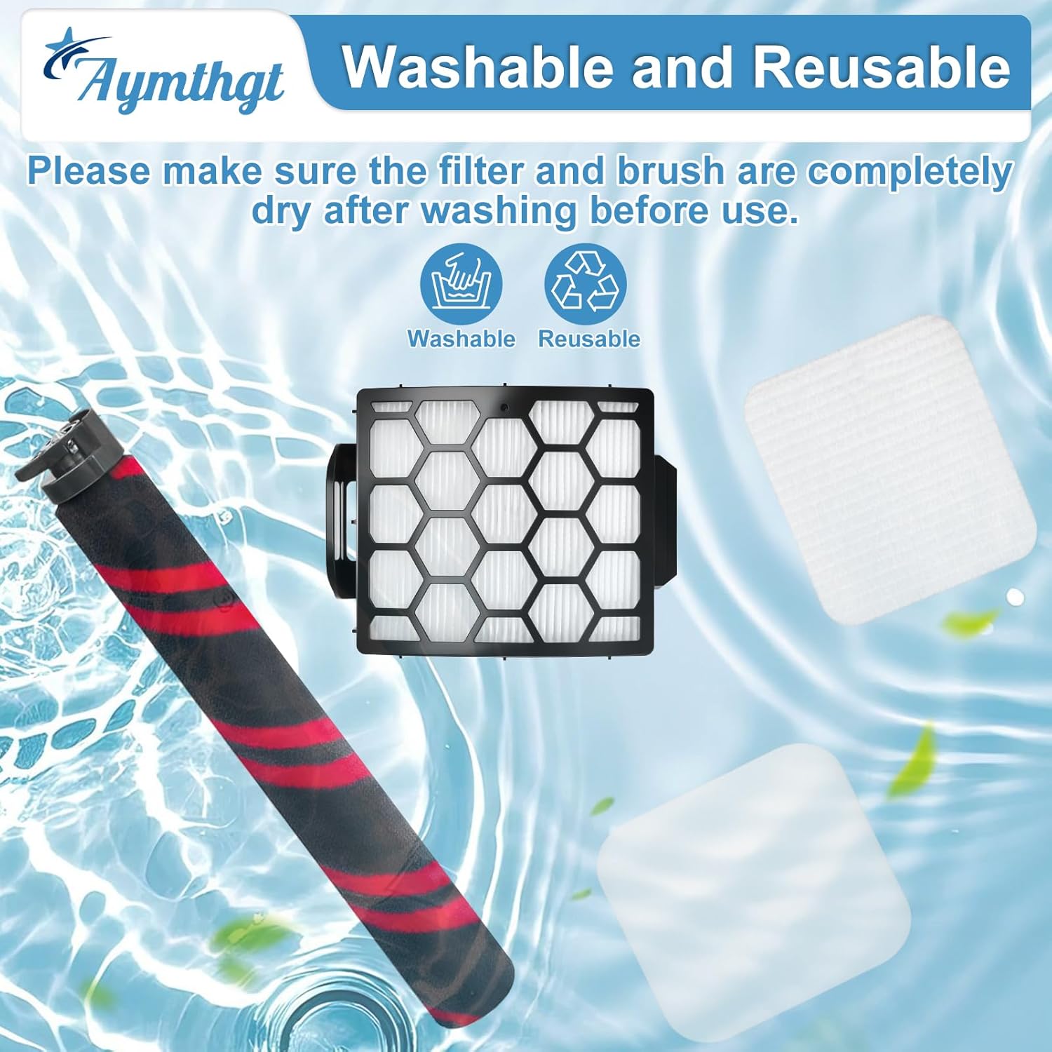 Filter Brush Roller Set for shark UV900 Performance Lift-Away Duo Clean PowerFins Upright Vacuum, Parts XHF320 XFFK602UKT 1539FC3000