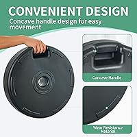 Vista 5 de FLAME&SHADE Base para sombrilla de patio, 60 libras, 17.7 pulgadas, base de sombrilla rellena de agua resistente para mesa de mercado, jardín
