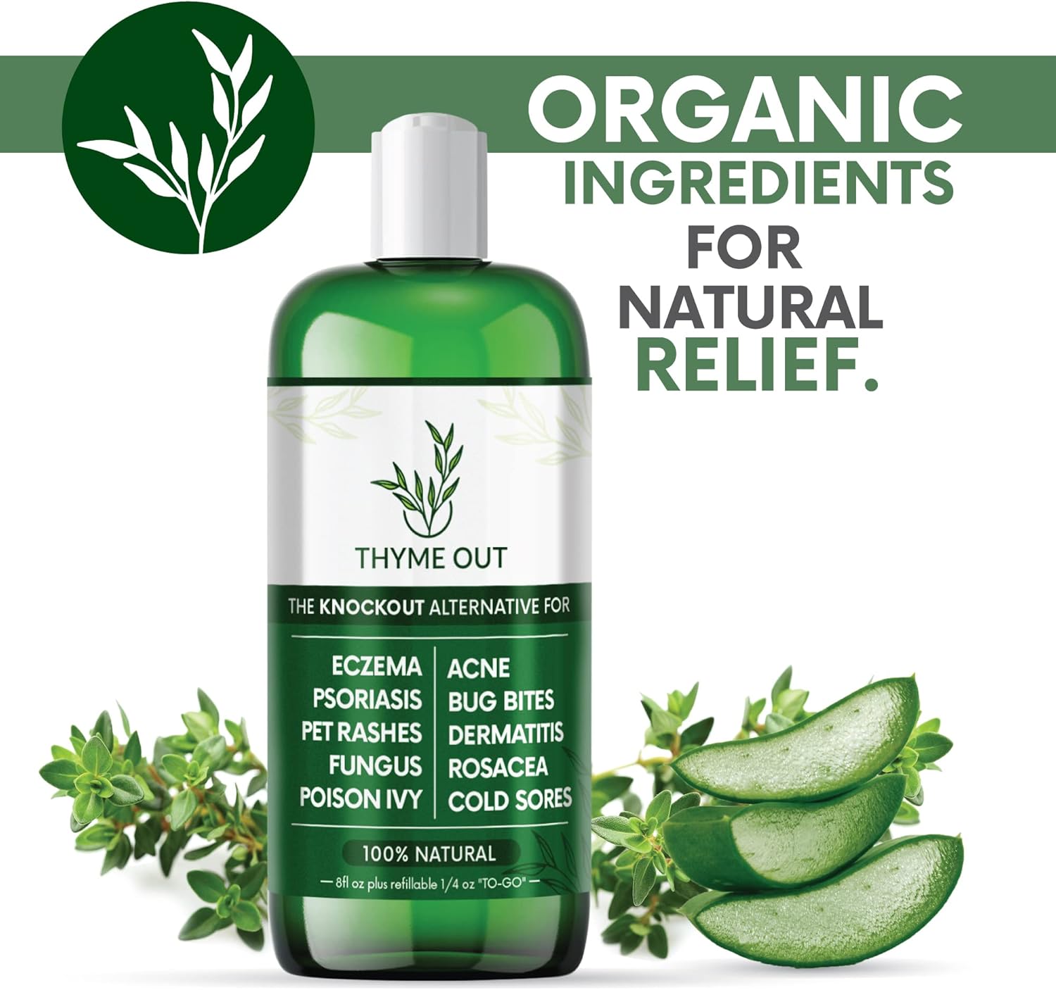 Buy Thyme Out Natural Skin Treatment for Eczema Relief, Psoriasis, Acne