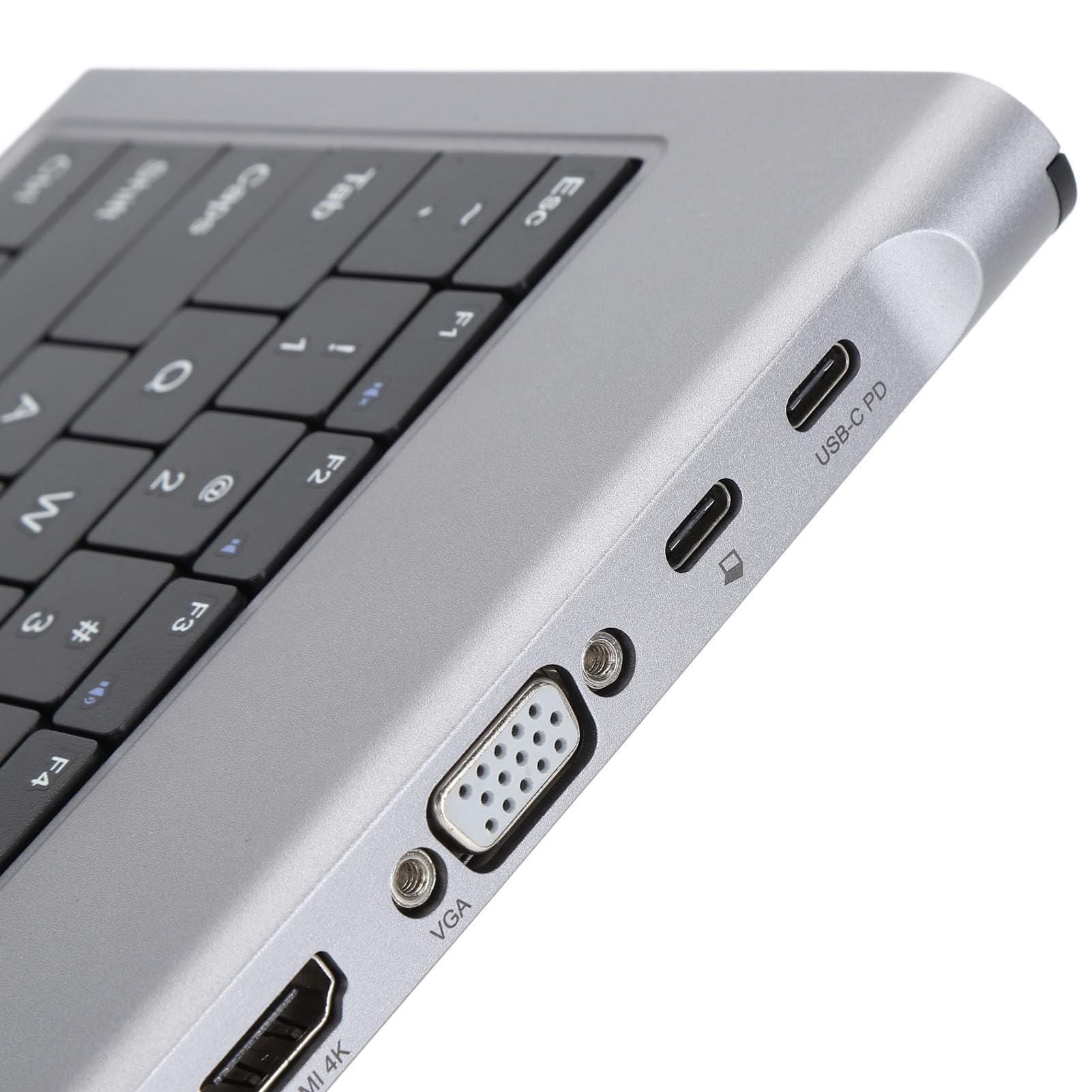 Teclado USB C Center 11 a 1 para ordenador con cable estación de acoplamiento 4K para editores de vídeo y escritores profesionales