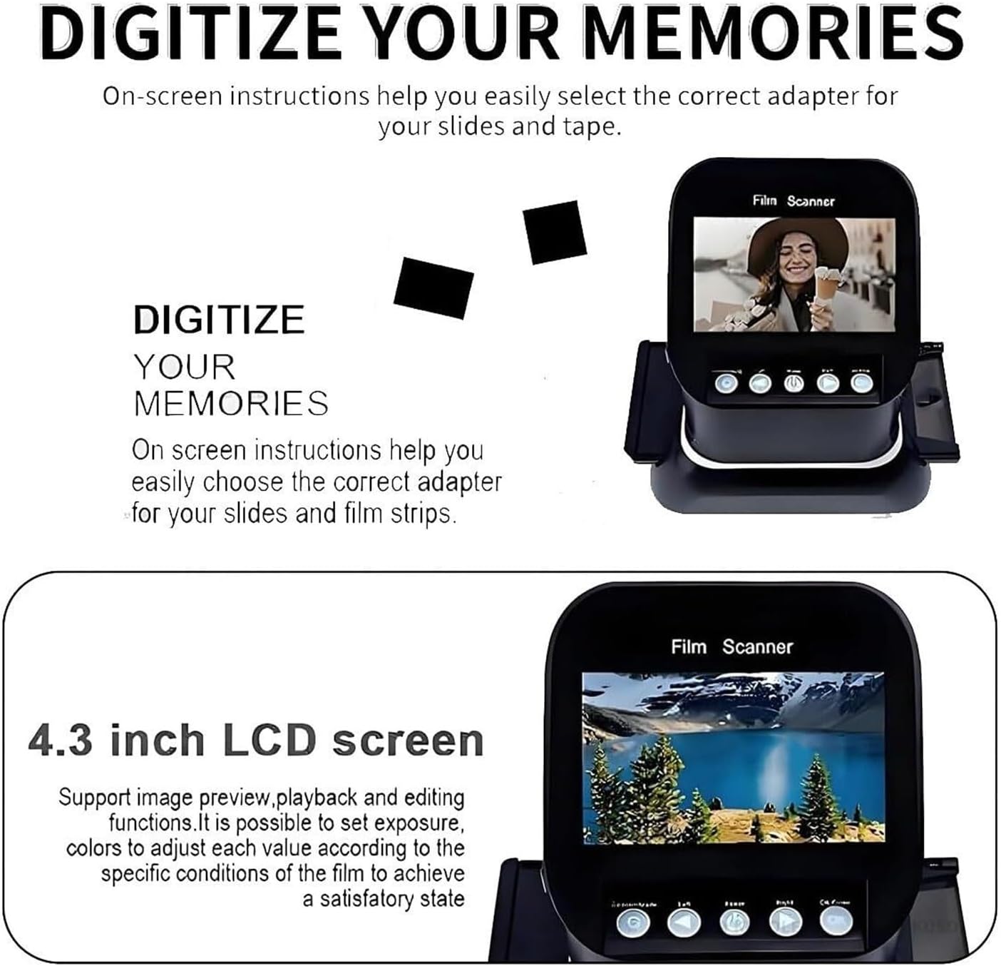 All-in-One Slide & Negative Scanner – HD Output