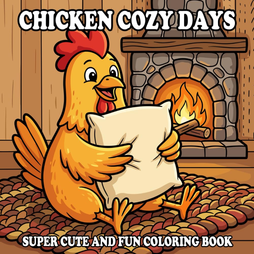 Chicken Coloring Book: Cute & Cozy Farm Chickens for Relaxation and Fun