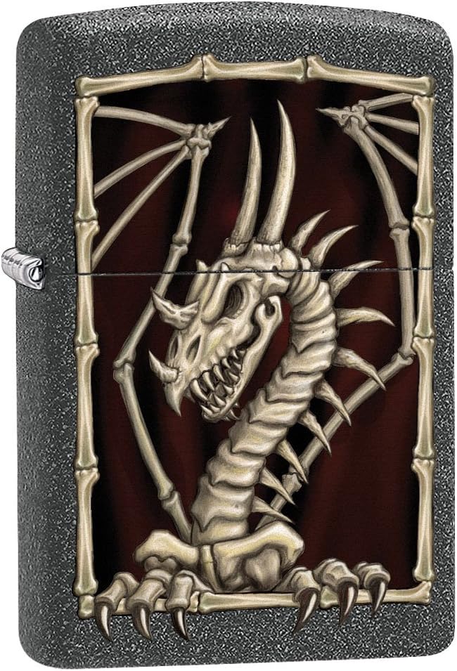 Zippo Lighter: Dragon Skeleton - Iron Stone 79581