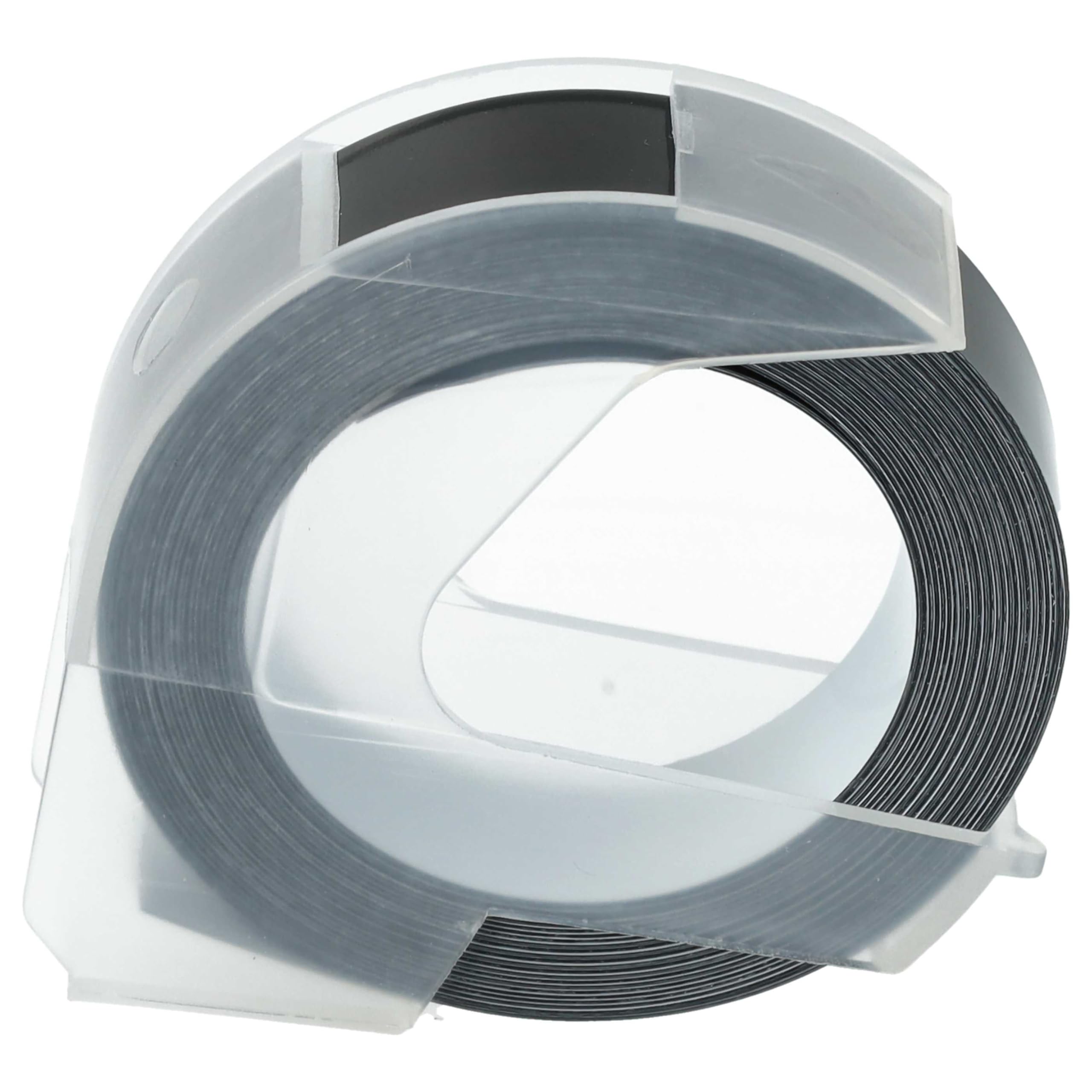 vhbw 5x Cassetta nastro per goffratura 3D compatibile con Dymo Rhino M1011 etichettatrice 3m x 12 mm bianco su nero