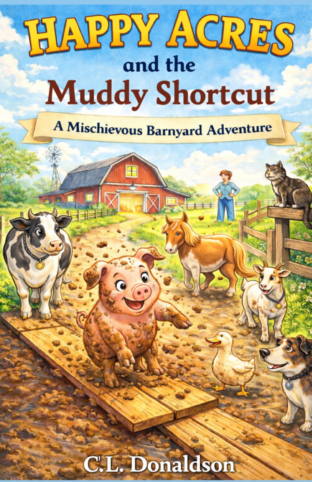 Happy Acres and the Muddy Shortcut: A Mischievous Barnyard Adventure (Happy Acres Adventures)