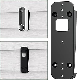 Vinyl Siding Mount for Arlo Video Doorbell Camera 2K/HD (2nd Gen), Only Apply for 4" Standard Vinyl Siding, Adjustable Angle Doorbell Wedge Mounting Bracket (Video Doorbell Sold Separately), Black