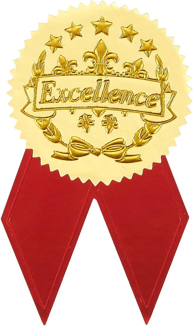 Award Stickers, Gold Certificate Stickers (96 Pieces) Amazon.ca Office Products